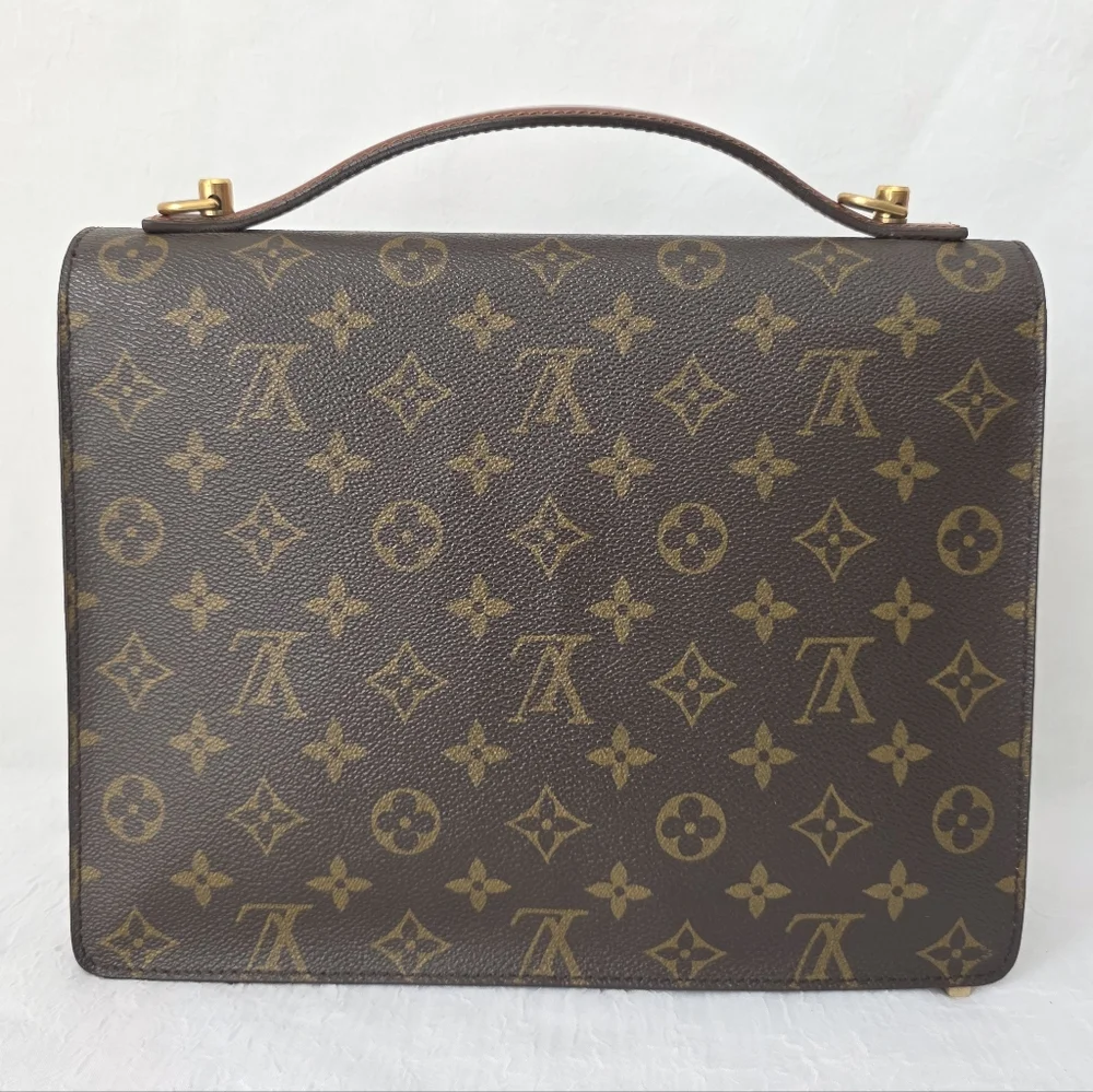 Auth Louis Vuitton Monogram Monceau 28 Crossbody Bag - Picture 2 of 10